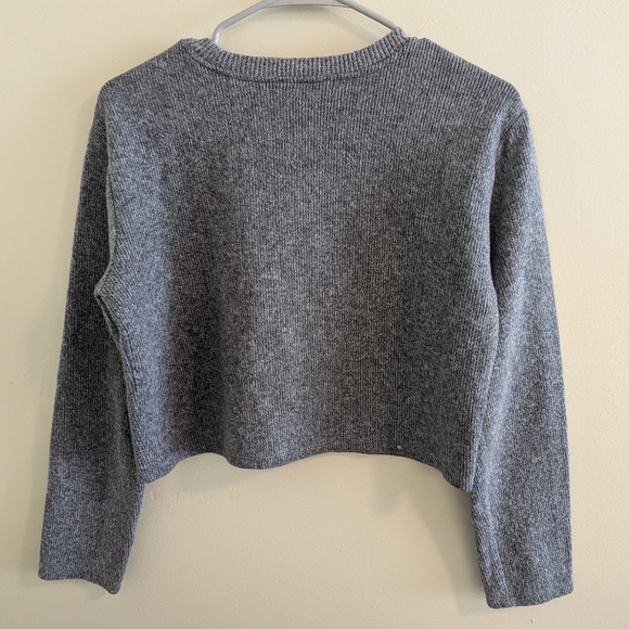 Zara Cropped Grey Sweater. Size M. - Picture 3 of 3
